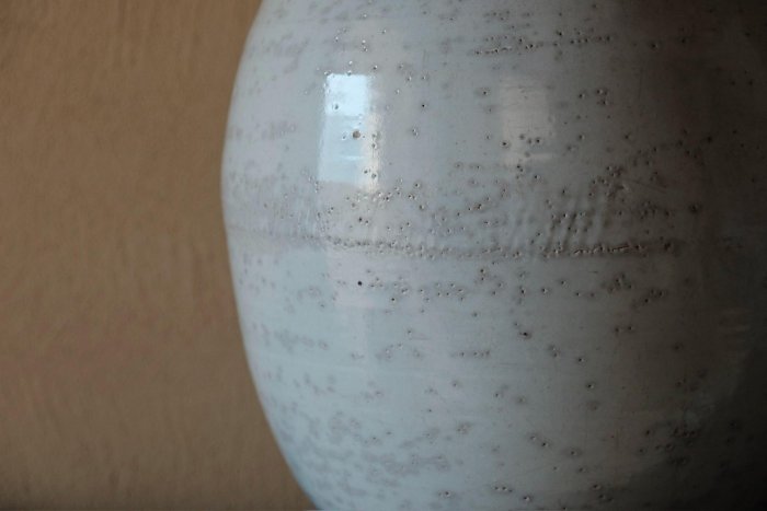 18世紀李朝白瓷提燈壺德利款38cm 高麗青瓷月亮罐古雅風味白中發青釉色