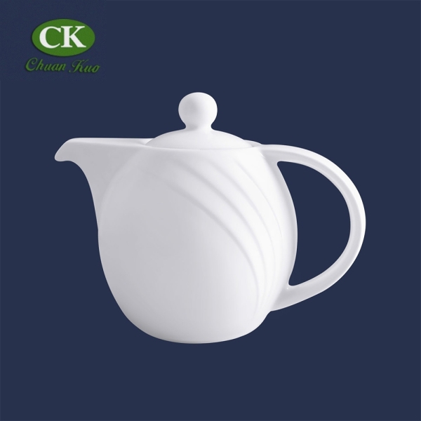 CK全國瓷器】瓷壺系列-球型磁壺1230mL 咖啡壺花茶壺茶壺茶具陶瓷茶壺