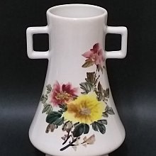 生活收藏】早期中華陶瓷--花卉雙耳瓶(底部落款