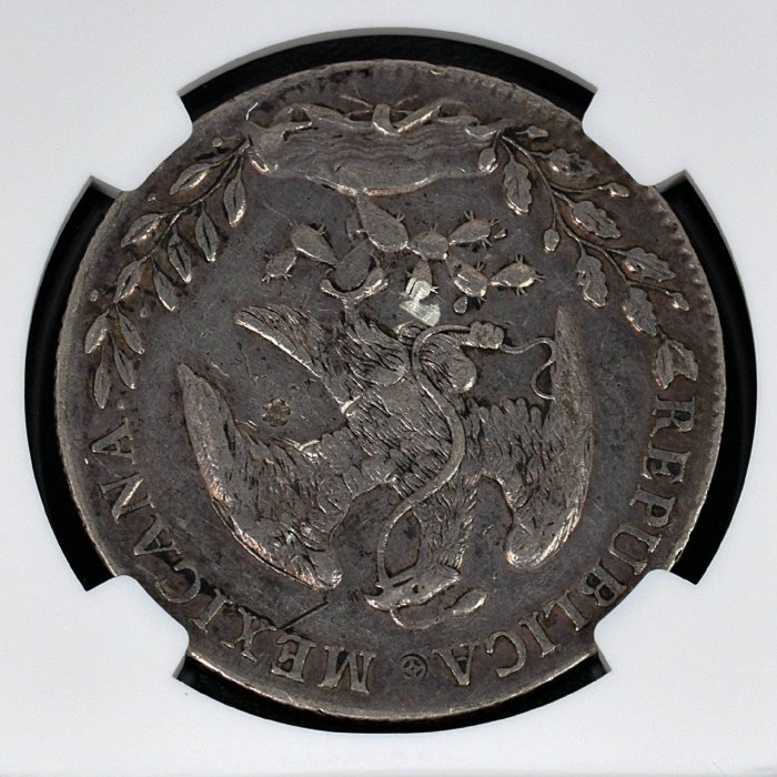 墨西哥1887年8R花邊鷹洋GO RR NGC FXD H0367 世界各國錢幣銀貨稀有幣