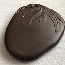 藏書樓】潭拓紫石硯(北京，桃硯) | Yahoo拍賣