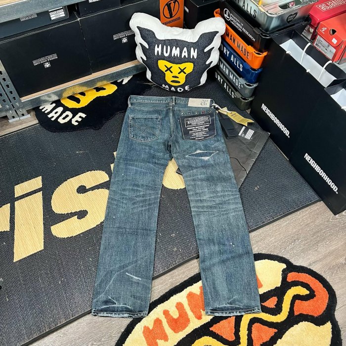 希望商店】【✓寄賣商品】NEIGHBORHOOD RIVET SAVAGE NARROW / 14OZ-PT