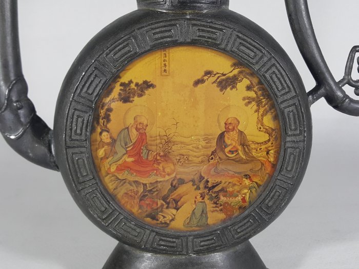 銀九藝] 早期錫器錫雕錫壺清末名家潮暘顏永利永利點銅| Yahoo拍賣