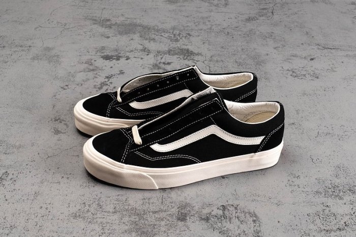 Vans Vault Style 36 黑白百搭麂皮帆布低幫滑板鞋VN0A4BVEN8K 情侶鞋