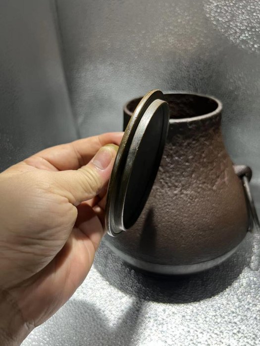 京都斑銅蓋釜師系茶釜銅鐵壺文玩古董嚴選京都市場限定工藝茶具古董文玩
