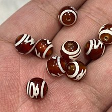 財神天珠紅瑪瑙西藏老天珠財神降臨打通財路集四方財氣無往不利8mm