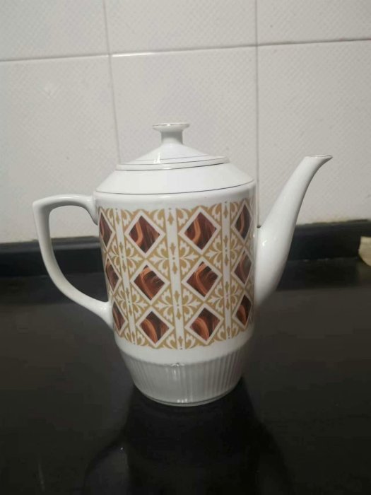 景德鎮567年代龍珠閣款紅旗瓷場老茶壺實物拍攝潔白如玉高嶺土製懷舊