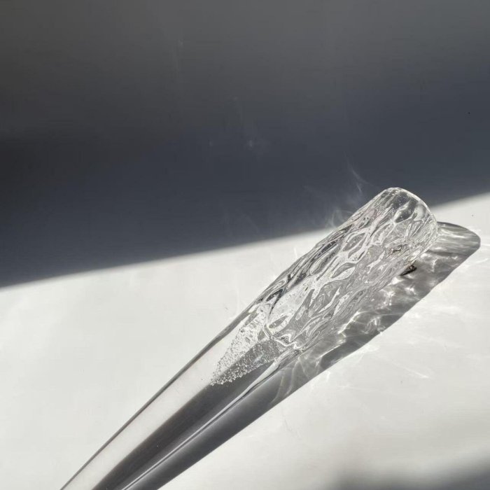 北村真一宇吹硝子花器全新原盒掛花入つらら銀制配件6cm直徑30cm 花道