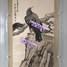 徐悲鴻「雄鷹図」三尺中堂掛軸　宣紙・手工表装　175×77cm 可議價）-徐悲鴻雄鷹圖立軸，手工裝裱，紙本手繪。畫心尺寸137*69厘米