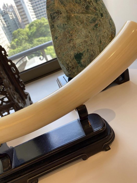 珍稀古董藝術品象牙擺件80公分豪宅收藏品擺飾和闐玉翡翠肖楠木木雕彌勒