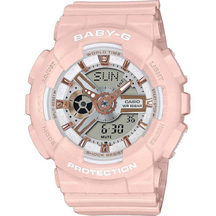 CASIO 卡西歐 Baby-G 街頭風格雙顯手錶 BA-110XRG-4A