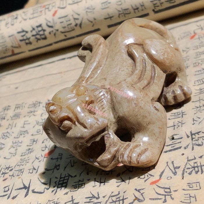 漢代和田玉圓雕瑞獸， 藏品老貨收藏【二手】-6977 | Yahoo拍賣