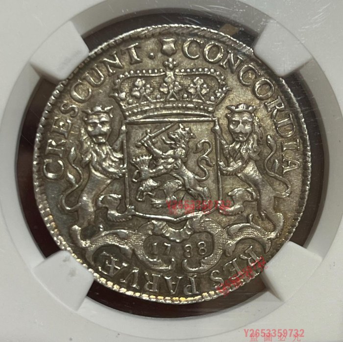可講價】馬劍NGC MS62 荷蘭1788年荷蘭烏特勒支省馬劍1/2杜卡特紀念幣