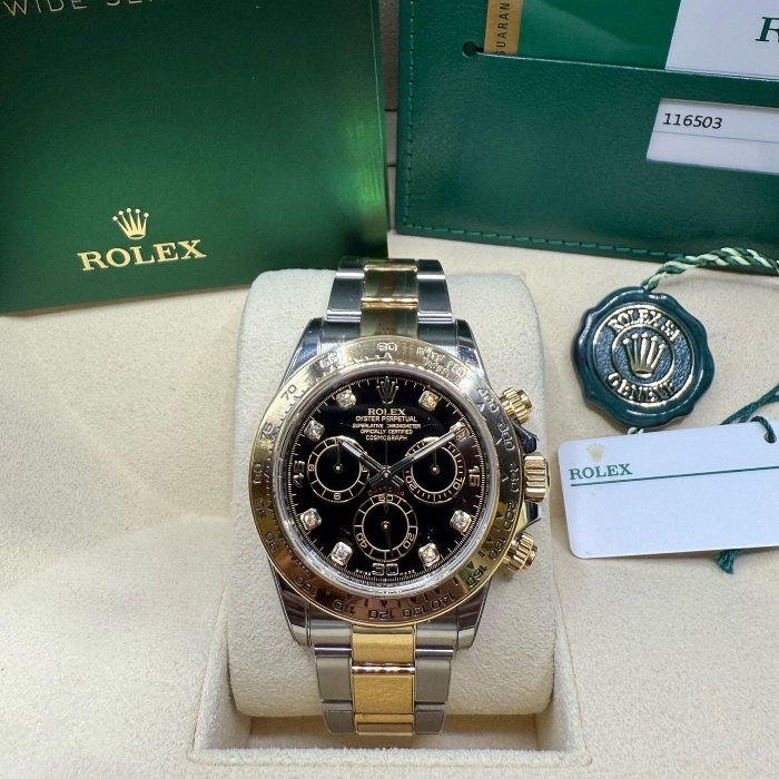 【JD WATCH】 ROLEX勞力士 Daytona 116503G 半金黑迪帶鑽 （2020年）