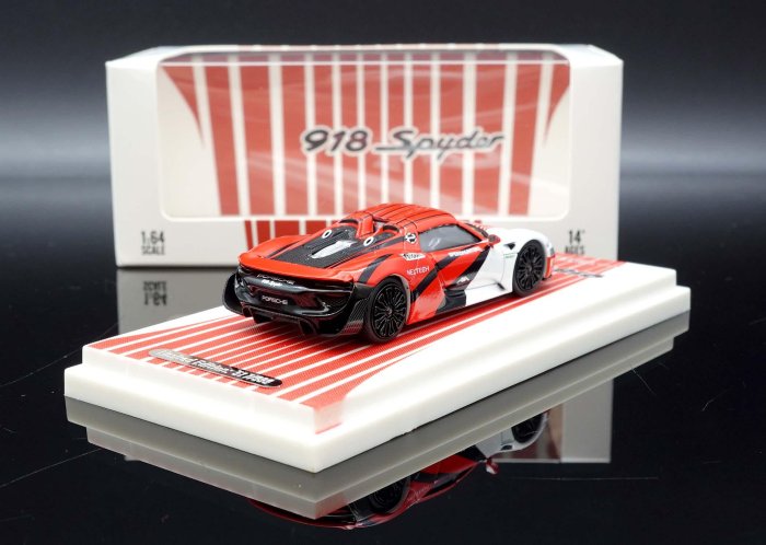 M.A.S.H】現貨特價Timemicro 1/64 Porsche 918 Spyder 紅白塗裝| Yahoo拍賣