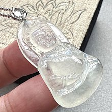 【一元起標】珍玉緣《天然緬甸玉A貨》玻璃種寶寶觀音，種老水潤，冰透飽滿，晶瑩透亮，螢光灼灼，莊嚴祥和，慈悲柔美，雕工精緻，體態優雅~夏季精品釋出~超值優惠標