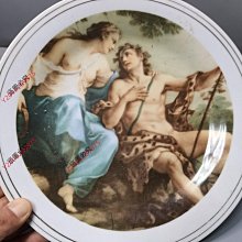 個人收藏醴陵瓷人物大盤，陶瓷材質，圓形盤，直徑約26厘米，底款“中國