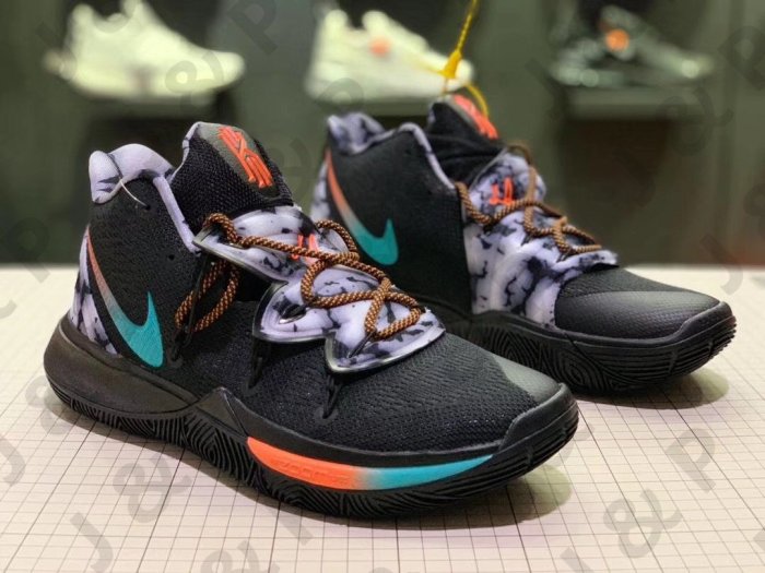 kyrie 5 black blue orange