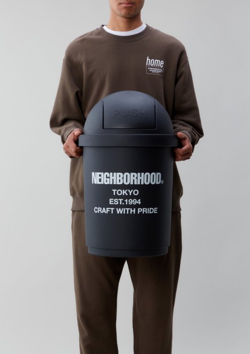 NEIGHBORHOOD ダストボックス CI P-TRASH CAN 21FW NEIGHBORHOOD(ネイバーフッド)｜LOGO TRASH CAN｜正規通販取扱店