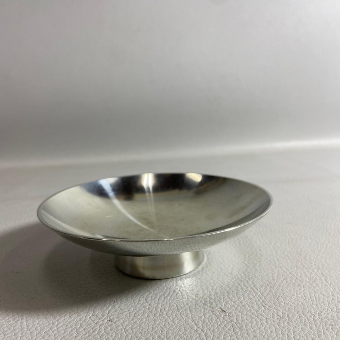 藏舊尋寶屋】老日本大阪浪華錫器錫製錫半錫盃/御盃/お盃一入120g 附木