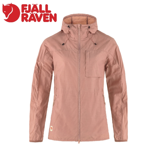 【Fjallraven 小狐狸 女 High Coast Wind Jacket 夾克《乾燥玫瑰》】F83516/防風外套