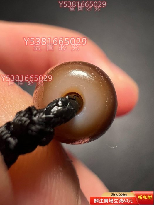 上肯超頂如意兩眼天珠尺寸：11*30mm編號：11139 【華夏御書房】二手