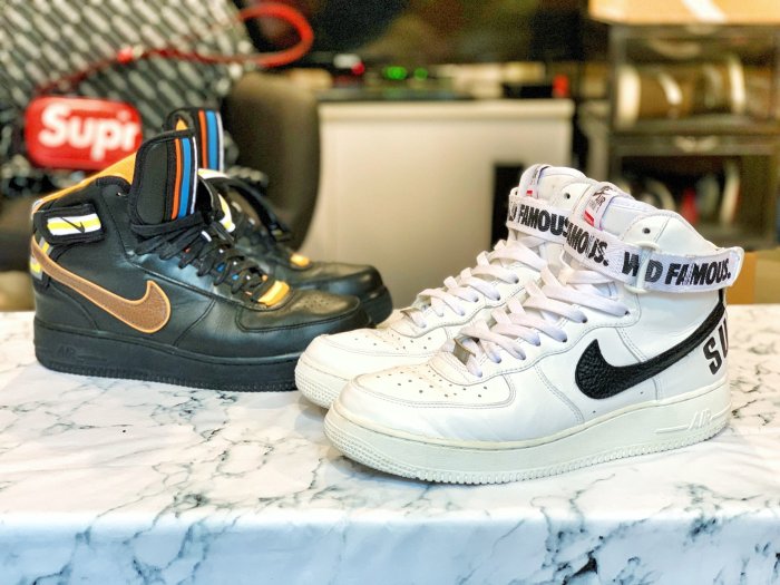 超希少NIKE GYAKUSOU 藤原ヒロシ FCRB Supreme 極新us9 Supreme X Nike air force 黑白Jordan 1 湖人芝加哥閃電