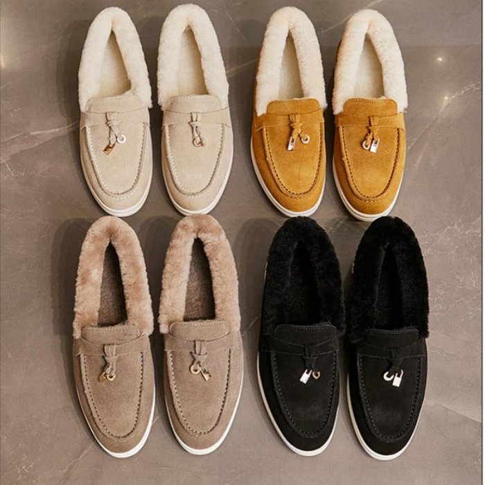 【現貨】真皮LP便士樂福鞋女春秋平底英倫大碼女鞋懶人鞋樂福小皮鞋圓頭【深息商店】