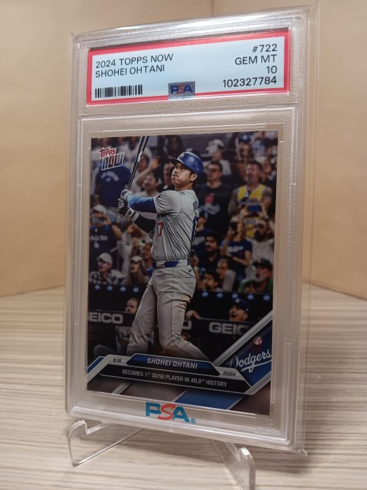 大谷翔平　PSA10　TOPPS NOW　2024　#722 50-50 巔峰時刻】Shohei Ohtani 大谷翔平2024 Topps Now #722 (PSA 10