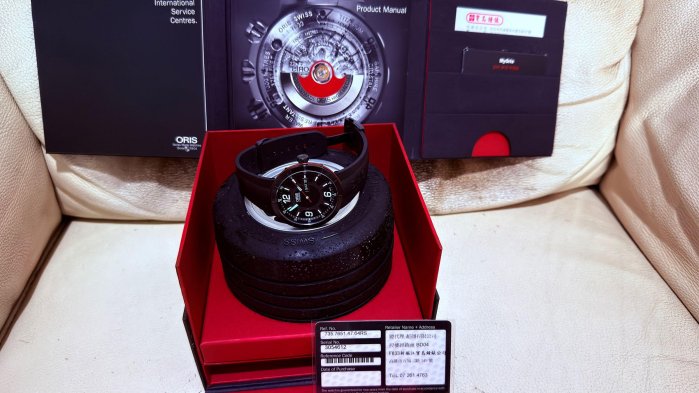 二手正品Oris 7651-47 TT1 Automatic Day Date Men's Watch機械錶 自動上練 豪利時 夜光 陶瓷圈日期台灣公司貨！
