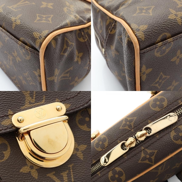 LOUIS VUITTON LV 路易威登 Manhattan PM 手提包 棕色 原花帆布 M40026 【二手名牌BRAND OFF ...
