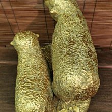 富永直樹金工作品《金羊》 帶木箱鑒定書純銅鎏金箔富永直樹『 金羊