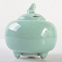 茶道具　板谷波山作　青磁　三足香爐　共布共箱　M　R6770 茶道具板谷波山作青磁三足香爐共布共箱MR6770 | Yahoo拍賣