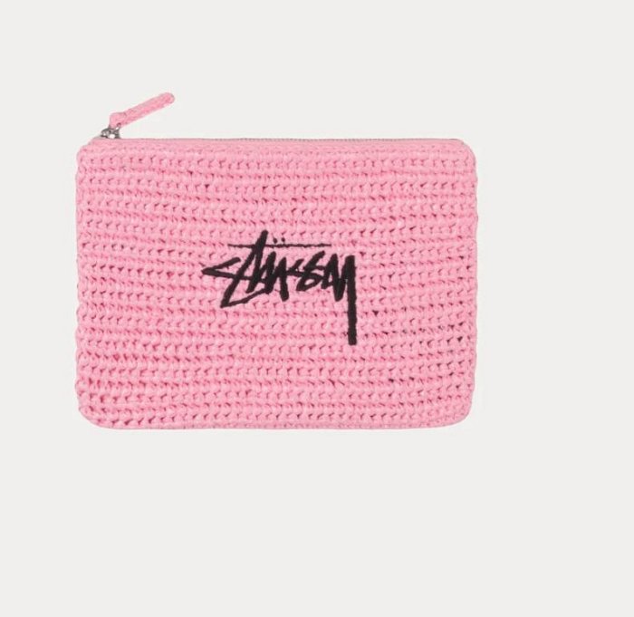 Nylon Stussy STUSSY RAFFIA ZIP POUCH (Blue) Grailed