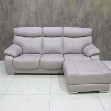 新竹二手家具◎百豐悅二手傢俱-二手 沙發 206公分皮面三人沙發 L型沙發 3人座沙發 台中二手家具 新屋2手家具