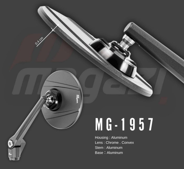 三重賣場MAGAZI MG-1957 圓形短鏡薄形鏡面款SUI Fiddle SALUTO後照鏡短