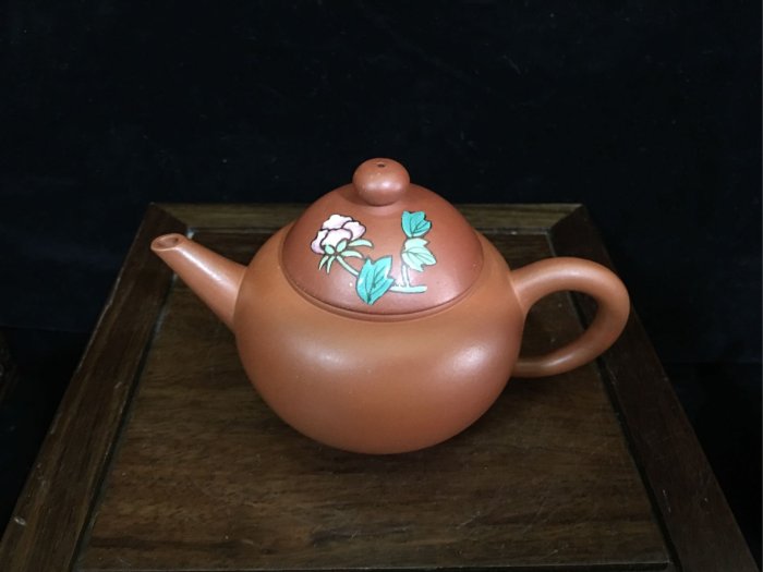 【荊溪惠孟臣製款】唐物 紫砂 朱泥 砲口 孟臣壺 樂壺坊】1960年代荊溪惠孟臣大溪款正宜興一廠早期紅紫砂十杯芭樂線瓢