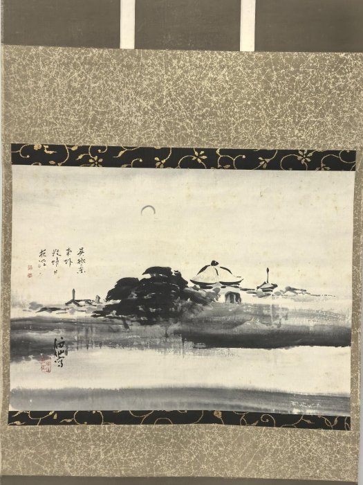 嚴選精品回流字畫，名家大寫意水墨山水老紙本綾紙裱