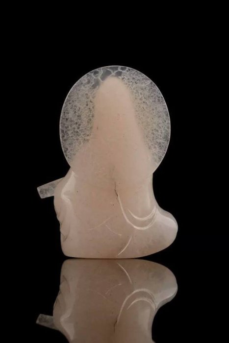 傳世珍藏~~國寶壽山石精品擺件--荔枝洞石【觀音】華麗呈現附有福州