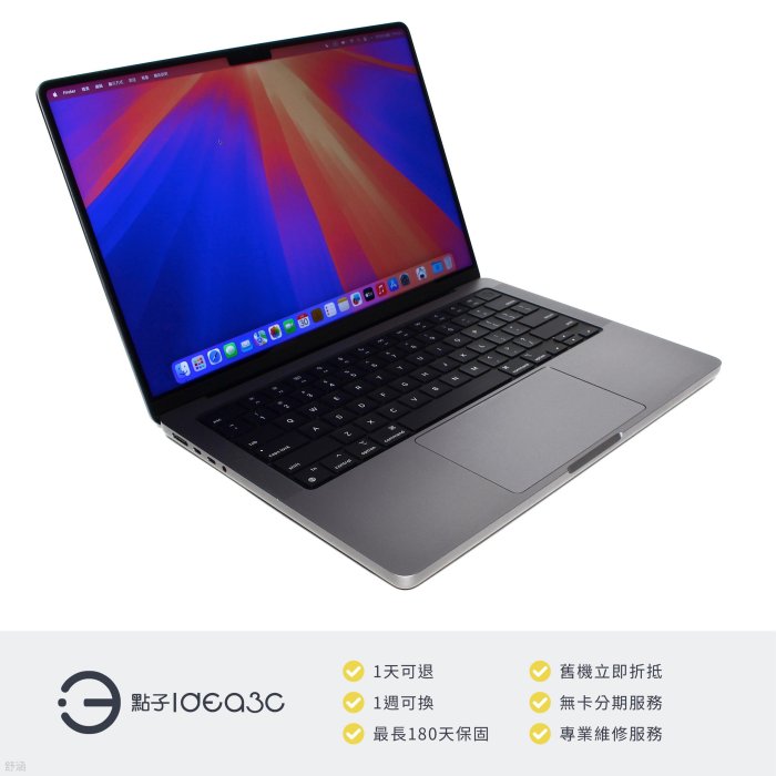 「點子3C」MacBook Pro 14吋 M1 Pro【店保3個月】16G 512G SSD A2442 2021年款 太空灰 英文鍵盤 ZJ875