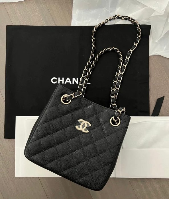 Chanel 22s 荔枝皮 mini tote 托特包 台灣購証