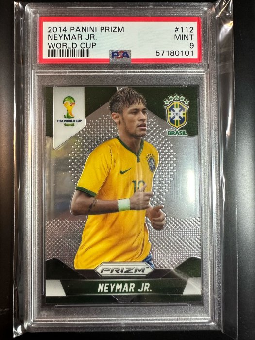 2014 Prizm World Cup Neymar JR #112 PSA9