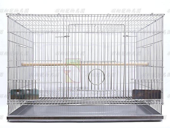 鳥籠四個&四羽桶 兩尺白鐵鳥籠組合4/羽翔寵物鳥園/摺疊鳥籠/204不鏽鋼材質/組裝容易