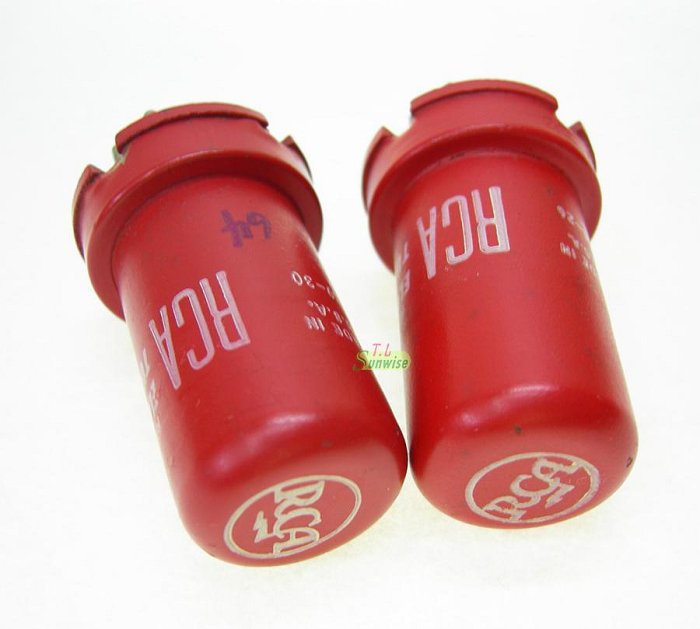 717A ︽NO:63604 美國RCA 5693 一對 特製紅色鐵管 真空管 ( 6SJ7