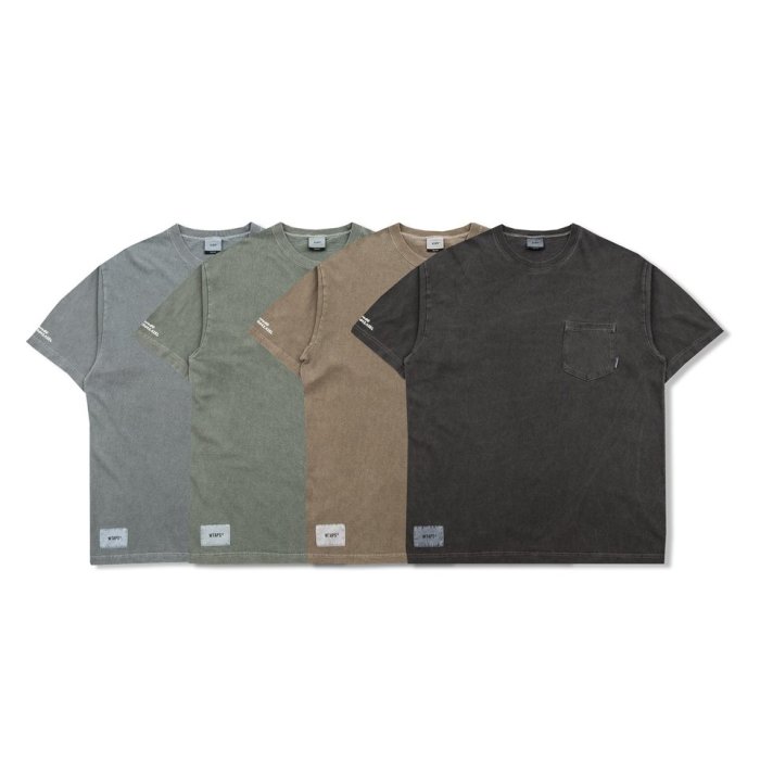 希望商店】WTAPS BLANK SS GPS 01 18SS 蠟染水洗口袋座標短袖T恤