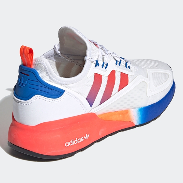 現貨】ADIDAS ZX 2K BOOST 男鞋慢跑休閒白藍橘【運動世界】FV9996