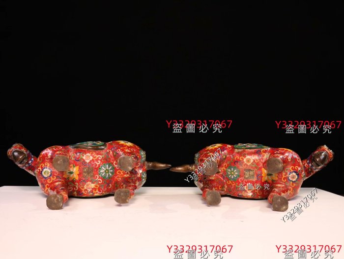 珍品純銅景泰藍掐絲琺瑯彩駿馬【千里馬•漢血寶馬】生肖馬馬到功成大