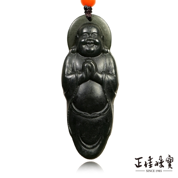 正佳珠寶】和田墨玉高品墨玉11.7g 彌勒大肚佛和田墨玉吊墜| 其他珠寶