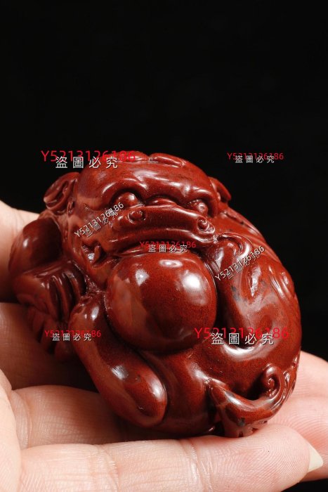 老性壽山掘性水洞高山朱砂題材：瑞獸貔貅尺寸63-49-39mm 高品質掘性水