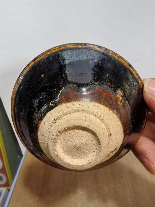 嚴選宋代斗笠盞，鐵銹花窯變茶盞，器型工整釉色美，鐵銹斑駁古韻十足